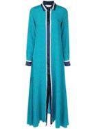 Alexis Assa Monogram-print Shirt Dress - Blue