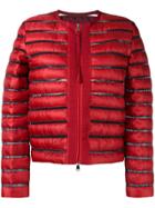 Moncler Sheer Panel Padded Jacket - Red