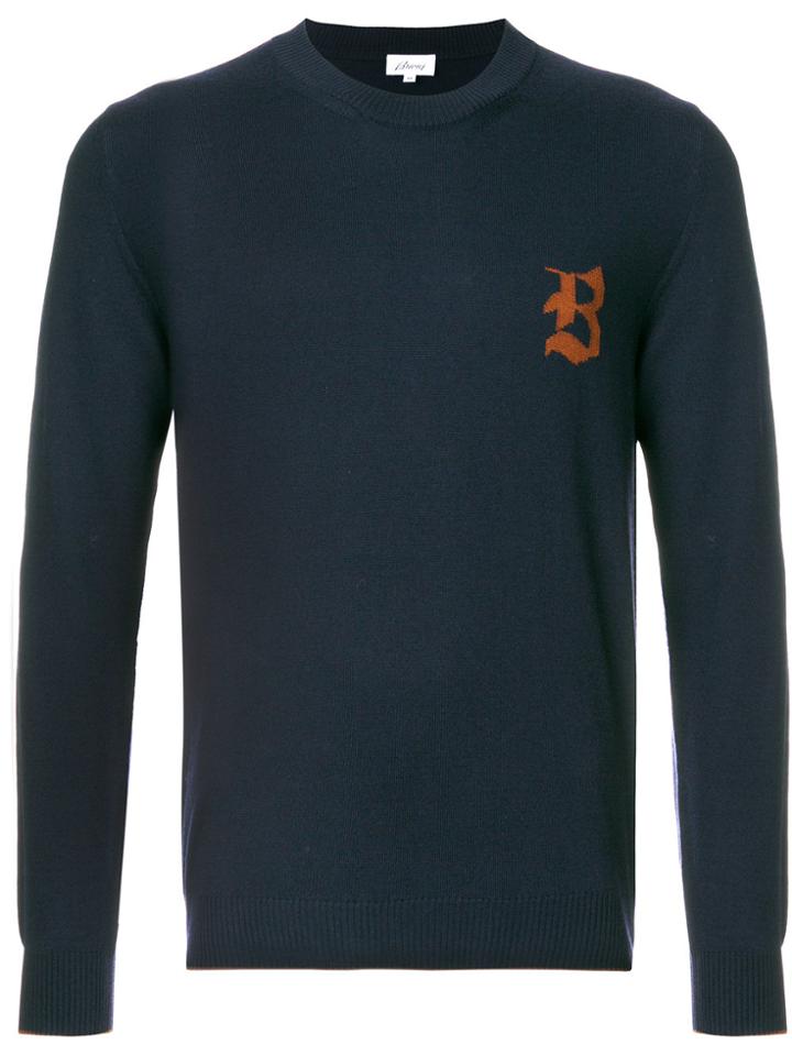 Brioni Crew Neck Jumper - Blue