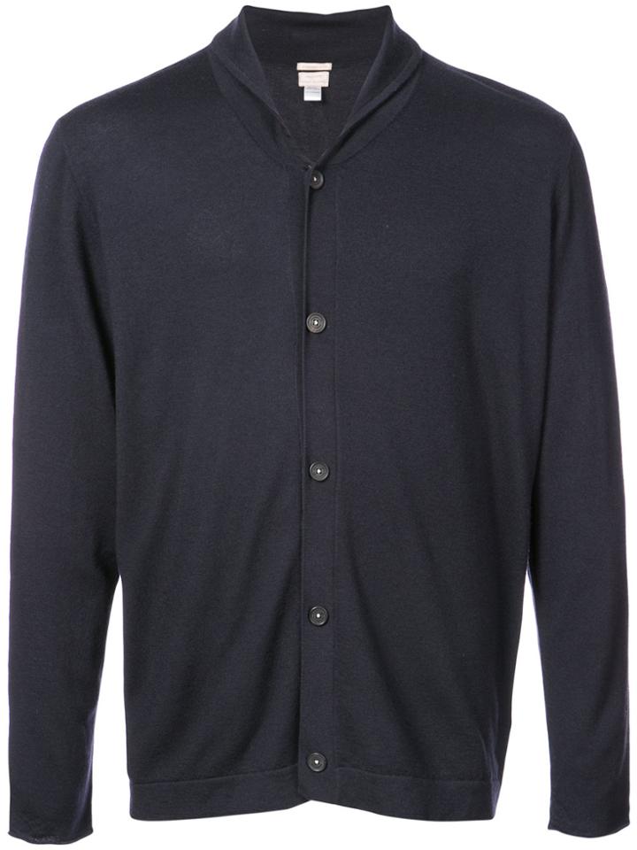 Massimo Alba Watercolor Fitted Cardigan - Blue