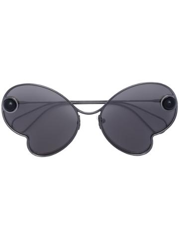 Christopher Kane Eyewear Butterfly Sunglasses - Black
