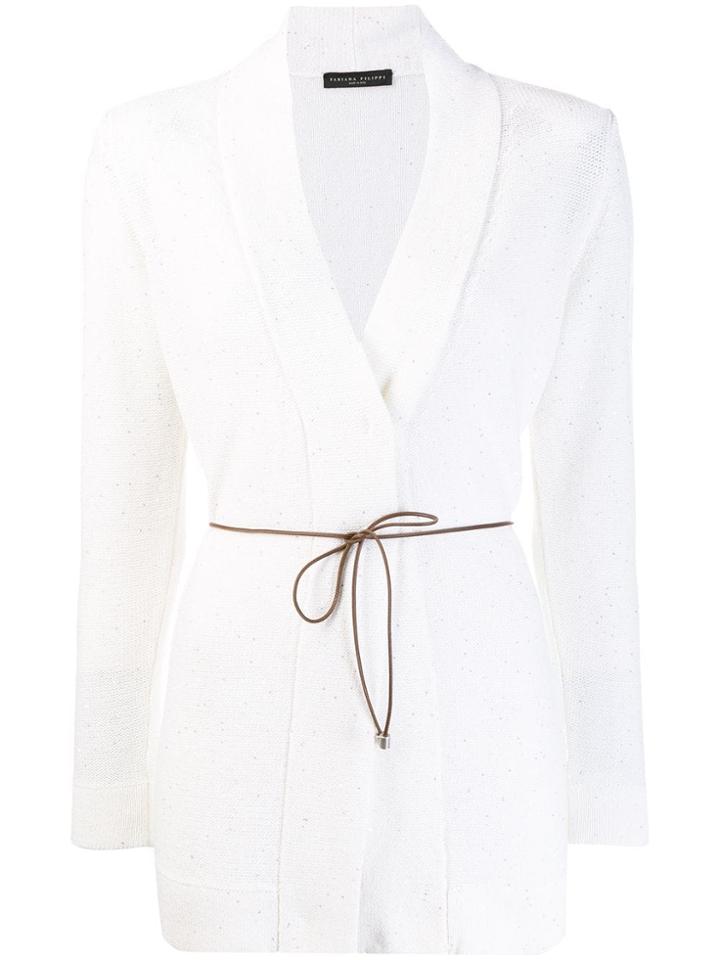 Fabiana Filippi Wrap Style Cardigan - White