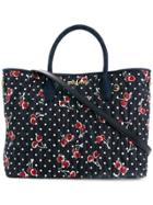 Miu Miu Small Cherry Print Tote - Blue