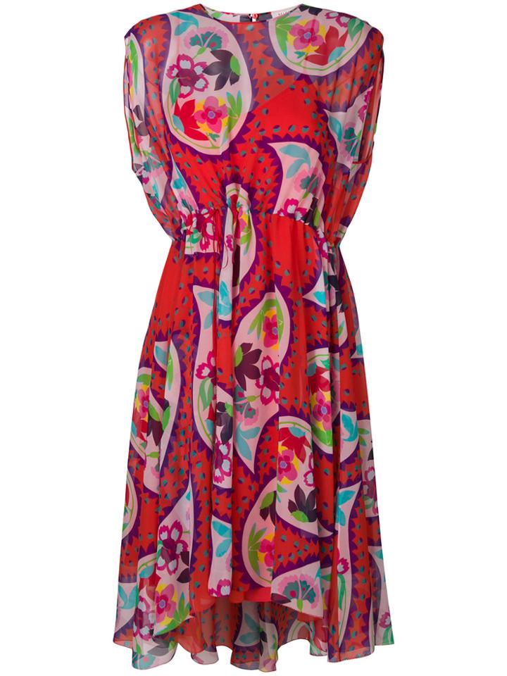 Delpozo Paisley Print Casual Dress - Red