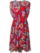 Delpozo Paisley Print Casual Dress - Red