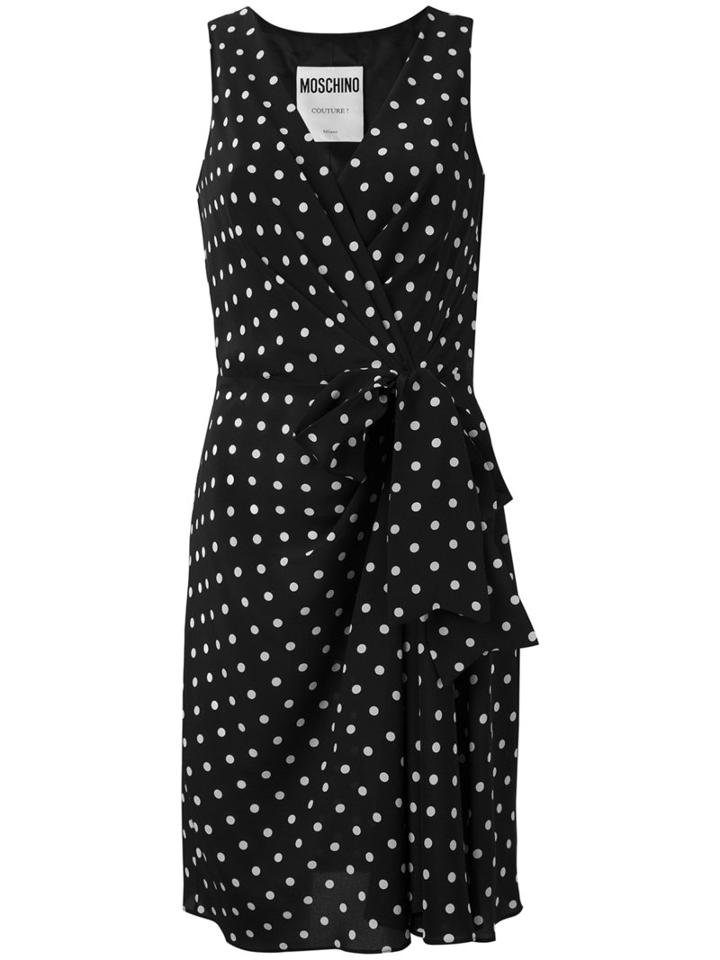Moschino - Polka-dot Short Dress - Women - Silk/viscose - 42, Black, Silk/viscose