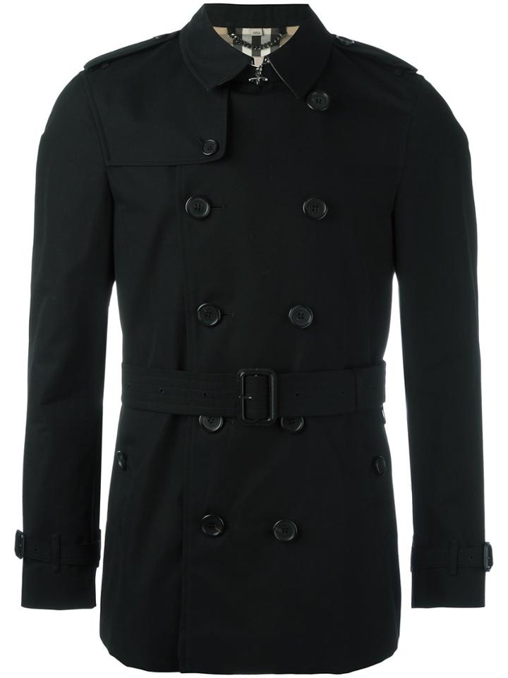 Burberry Mid Belted Trenchcoat - Black