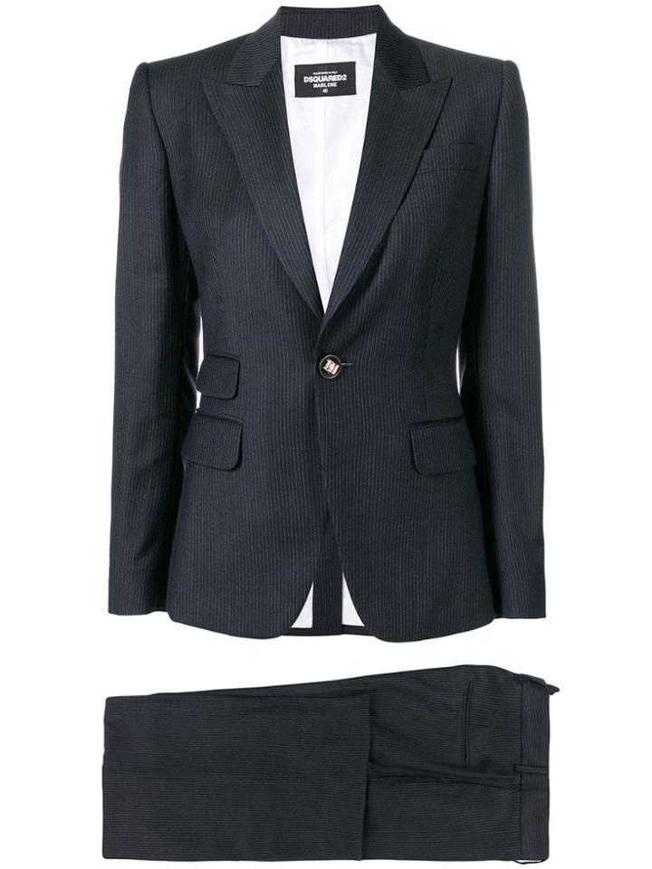 Dsquared2 Striped Two-piece Suit - Blue
