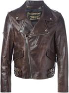Golden Goose Deluxe Brand Biker Jacket, Men's, Size: Large, Brown, Leather/viscose/cupro