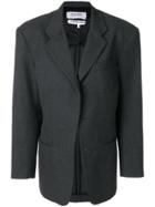 Situationist Wide Shoulder Suit Jacket - Grey