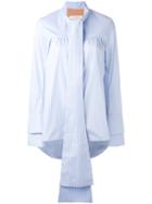 Ssheena - Oversize Tie Blouse - Women - Cotton - M, White, Cotton