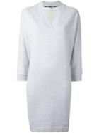 Kenzo Logo Print Sweatshirt Dress - Grey