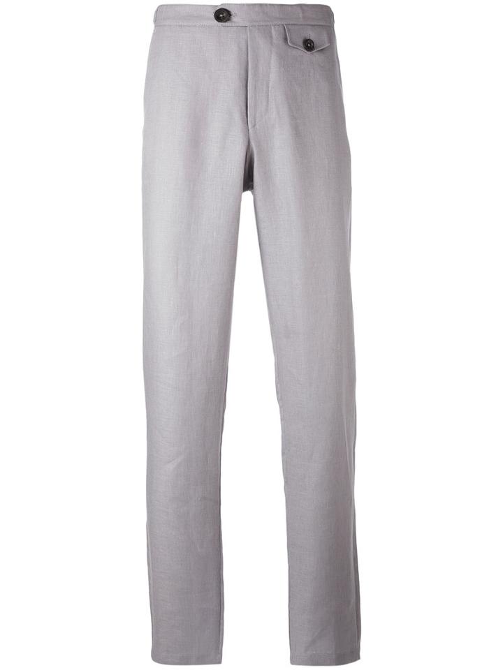 Tab Trousers - Men - Cotton/linen/flax - 36, Grey, Cotton/linen/flax, Oliver Spencer