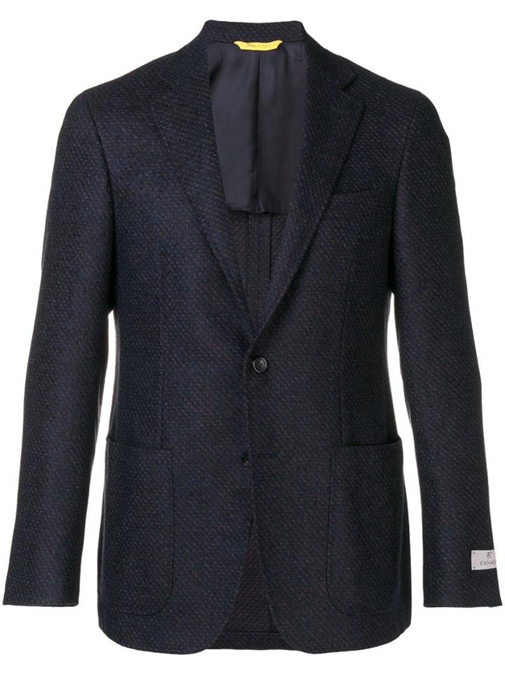 Canali Textured Blazer - Black