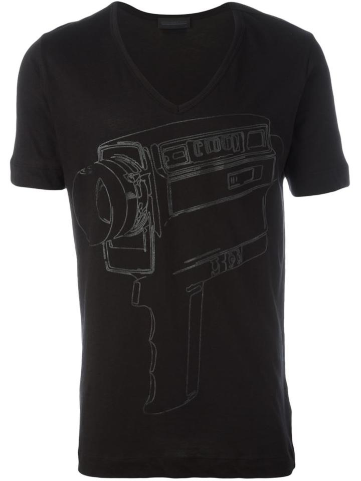 Diesel Black Gold Camera Print T-shirt, Men's, Size: Xl, Cotton