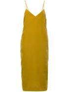Cityshop Velvet Slip Dress - Yellow & Orange