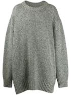Maison Margiela Oversized Chunky Knit Sweater - Grey