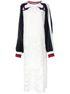 Maison Mihara Yasuhiro Lace Embroidery Sukajan Dress - White