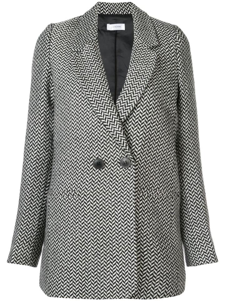 Anine Bing Fishbone Blazer - Black