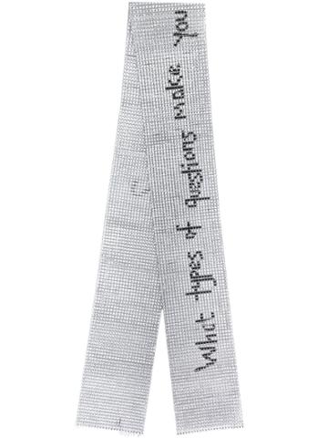 Collina Strada Rhinestone Scarf - Silver