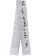 Collina Strada Rhinestone Scarf - Silver