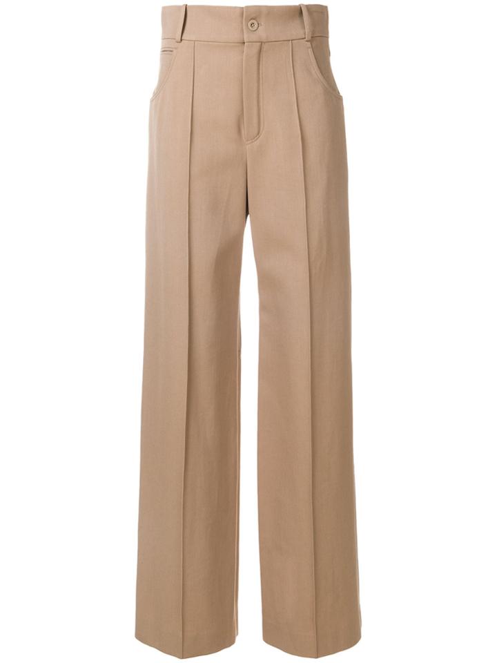 Chloé High-waisted Trousers - Nude & Neutrals