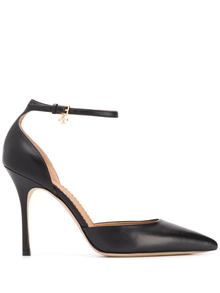 Tory Burch Ankle Strap Charm Pumps - Black