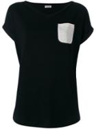 Brunello Cucinelli - Contrast Patch Pocket Top - Women - Cotton - S, Women's, Black, Cotton