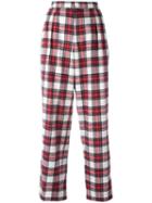 Each X Other Tartan Slouchy Pants, Women's, Size: Small, Red, Cotton