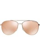 Michael Kors Mirrored Aviator Sunglasses - Gold