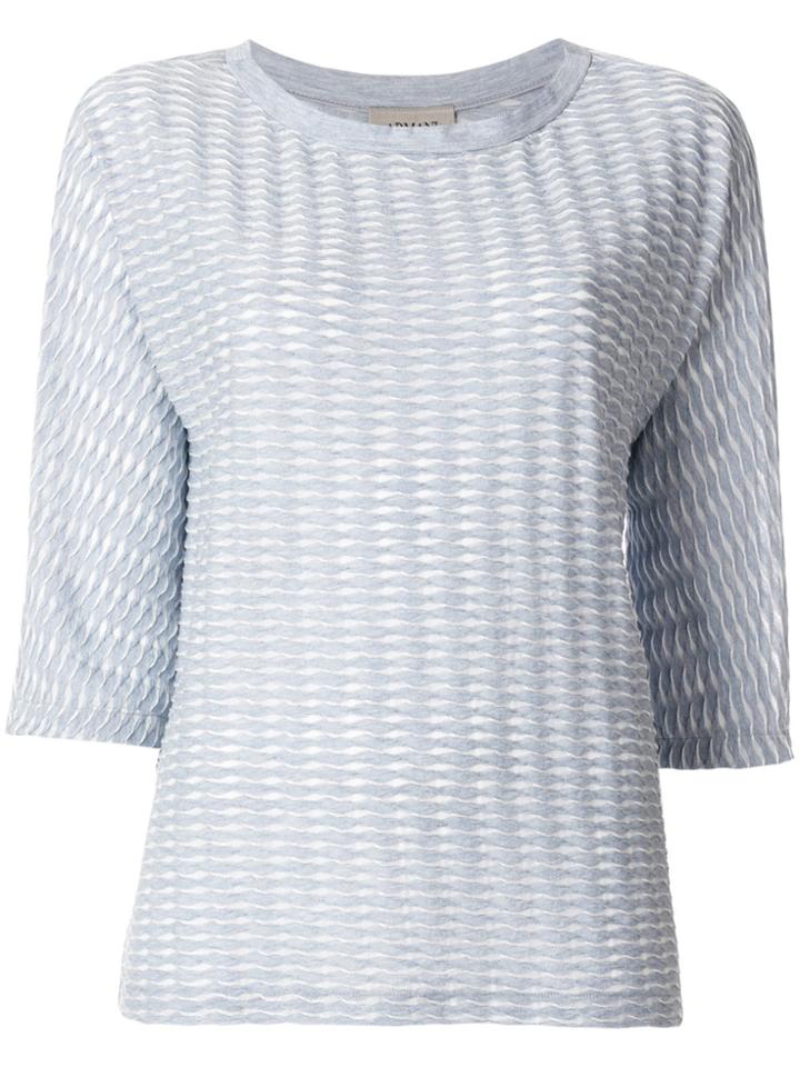 Armani Collezioni Twisted Effect Jumper - Blue