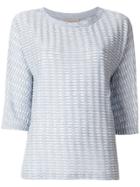 Armani Collezioni Twisted Effect Jumper - Blue