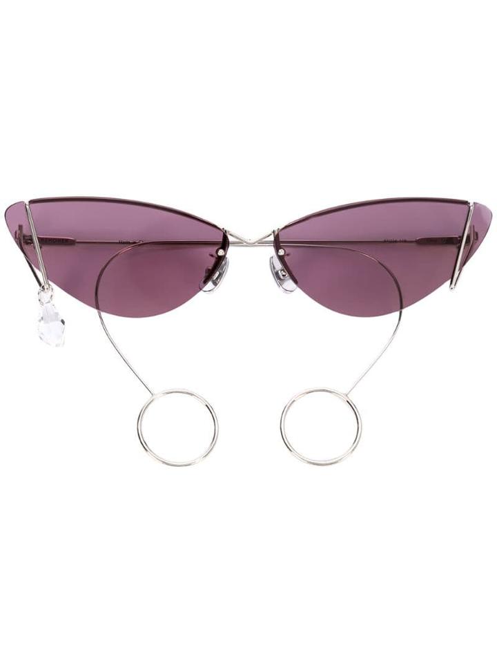 Justine Clenquet Laurie Cat Eye Sunglasses - Purple