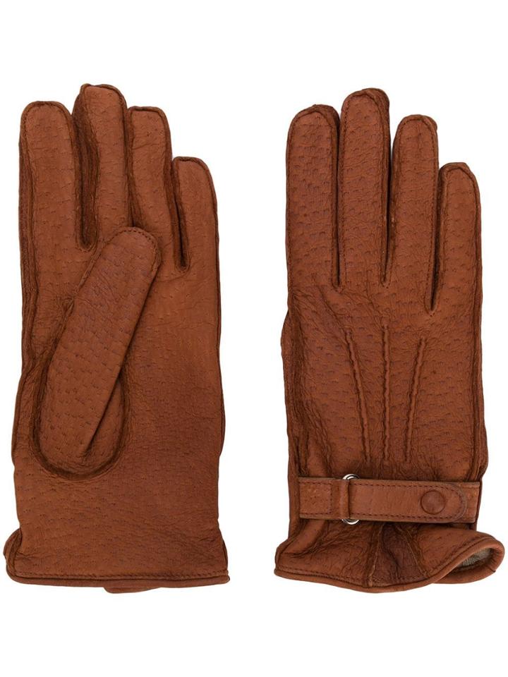 Ermenegildo Zegna Xxx Peccary Gloves - Brown
