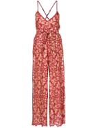 Aula Lace Jumpsuit - Red