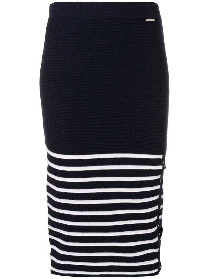 Liu Jo Striped Pencil Skirt - Blue