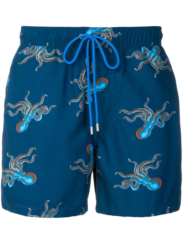 Paul Smith Octopus Print Swimming Shorts - Blue
