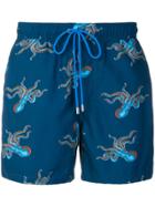 Paul Smith Octopus Print Swimming Shorts - Blue