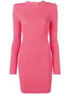 Balmain Short Knitted Dress - Pink