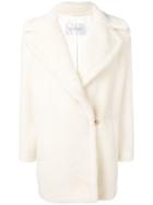 Max Mara Off-centre Button Coat - White