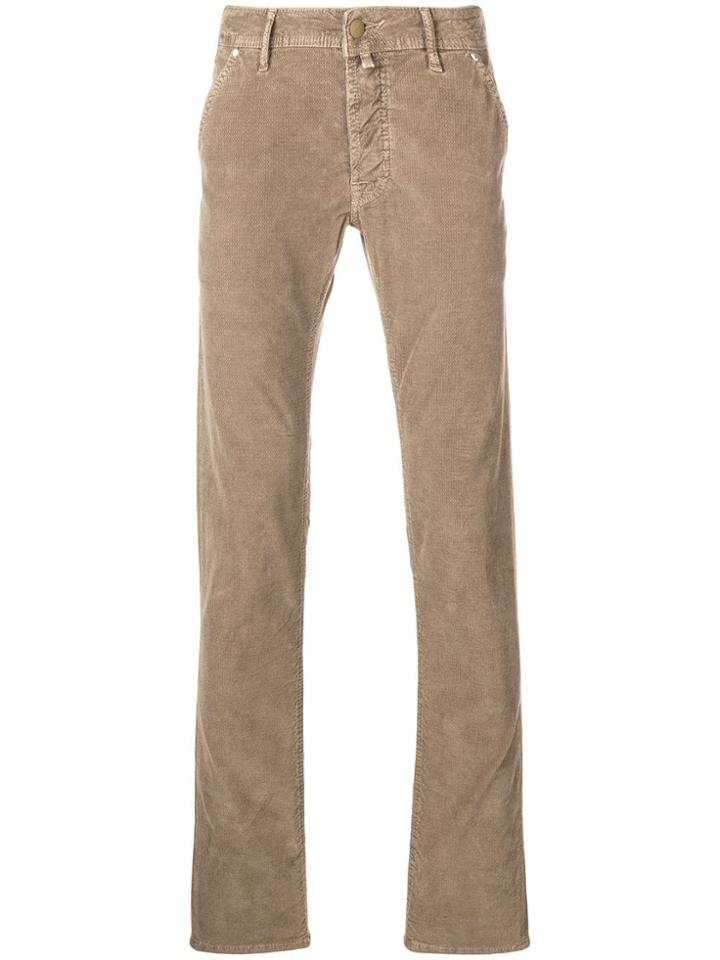 Jacob Cohen Straight Leg Trousers - Neutrals