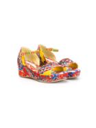Dolce & Gabbana Kids Carretto Siciliano Print Sandals, Girl's, Size: 36