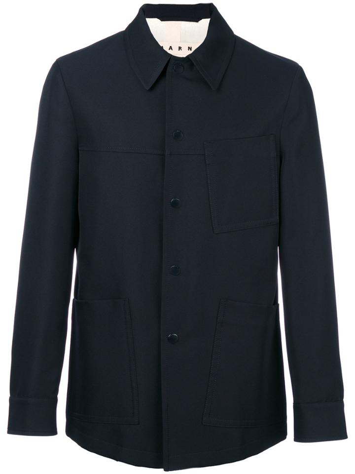 Marni Utility Shirt Jacket - Blue