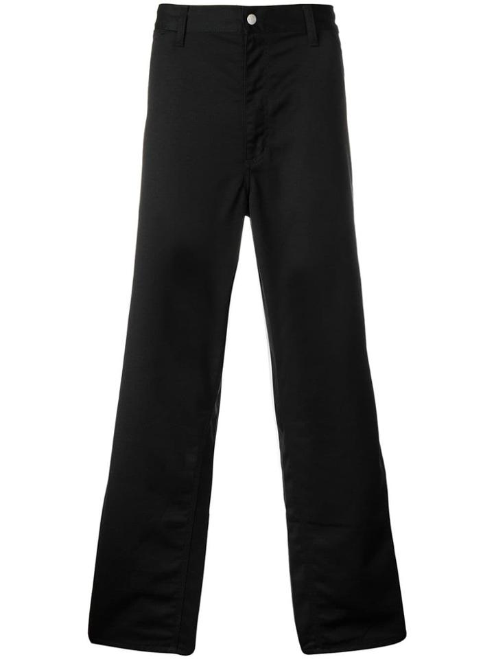 Carhartt Logo Patch Wide-leg Trousers - Black