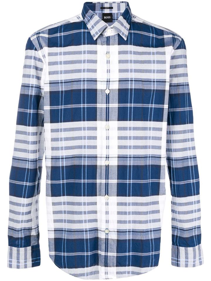 Boss Hugo Boss Classic Plaid Shirt - Blue