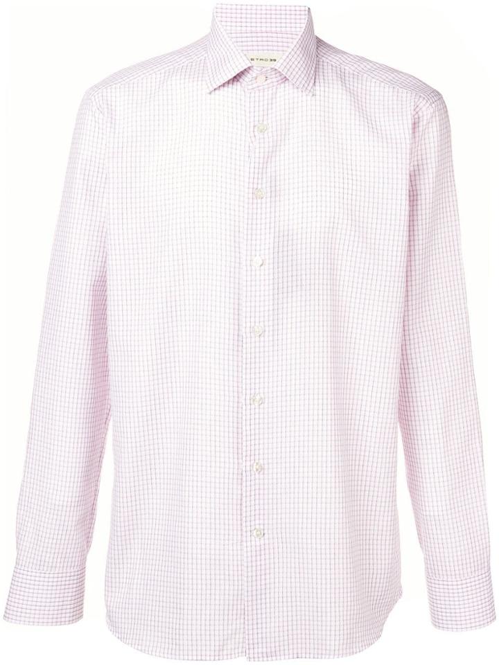 Etro Fine Check Shirt - Pink