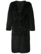 Comme Des Garçons Vintage Faux Fur Coat - Black
