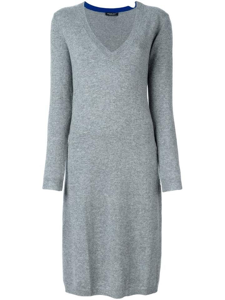 Twin-set V-neck Sweater Dress