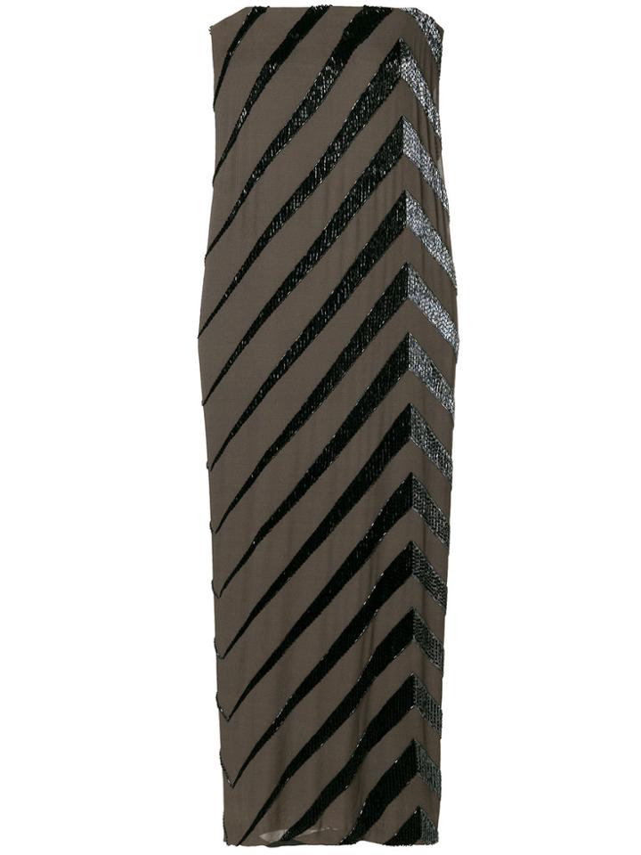 Bob Mackie Vintage Beaded Gown - Brown