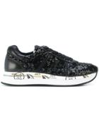 Premiata Sequin Lace-up Sneakers - Black